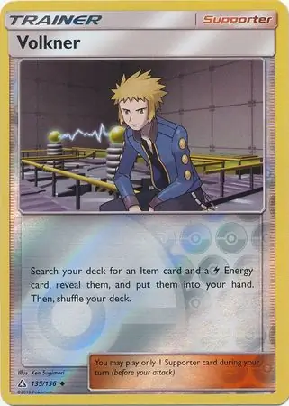 Volkner Reverse Holo Pokemon card from Ultra Prism