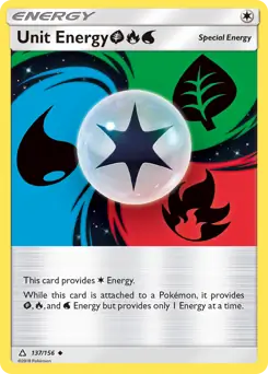 Unit Energy GRW Pokemon card from Ultra Prism