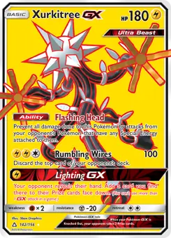 Full Art Xurkitree GX Pokemon card from Ultra Prism