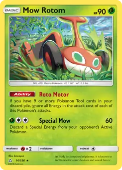 Mow Rotom Pokemon card from Ultra Prism