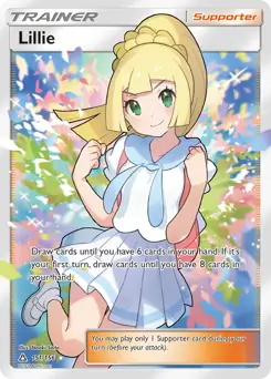 Full Art Lillie Pokemon card from Ultra Prism
