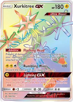 Xurkitree GX Secret Pokemon card from Ultra Prism
