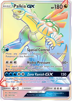 Palkia GX Secret Pokemon card from Ultra Prism