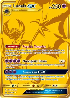 Lunala GX Secret Pokemon card from Ultra Prism