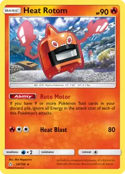 Heat Rotom Pokemon card from Ultra Prism