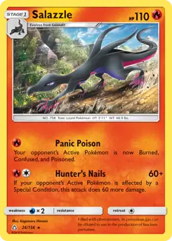 Salazzle Pokemon card from Ultra Prism