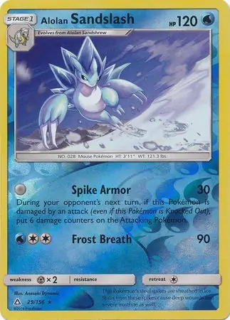 Alolan Sandslash Reverse Holo Pokemon card from Ultra Prism