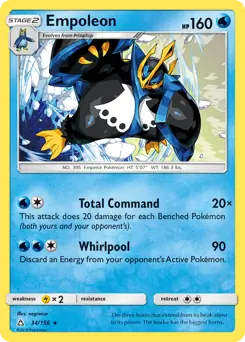 Empoleon Pokemon card from Ultra Prism