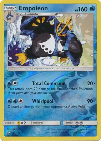 Empoleon Reverse Holo Pokemon card from Ultra Prism