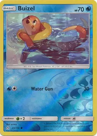 Buizel Reverse Holo Pokemon card from Ultra Prism