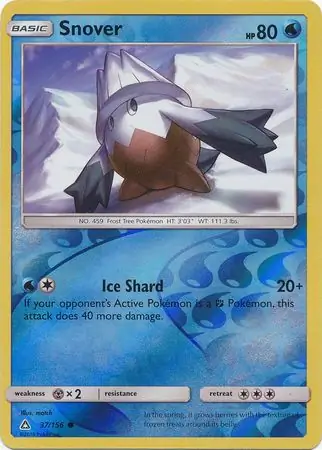 Snover Reverse Holo Pokemon card from Ultra Prism