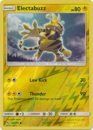 Electabuzz Reverse Holo Pokemon card from Ultra Prism