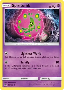Spiritomb Pokemon card from Ultra Prism