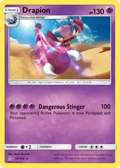 Drapion Pokemon card from Ultra Prism