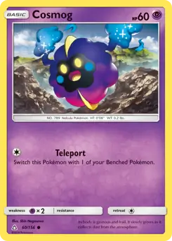 Cosmog Pokemon card from Ultra Prism