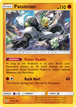Passimian Pokemon card from Ultra Prism