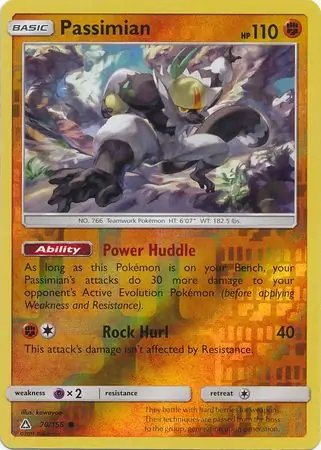 Passimian Reverse Holo Pokemon card from Ultra Prism