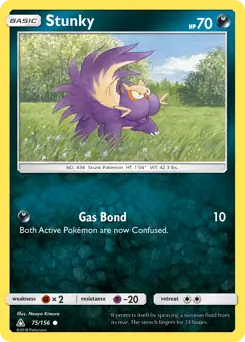 Stunky Pokemon card from Ultra Prism