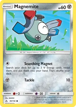 Magnemite Pokemon card from Ultra Prism