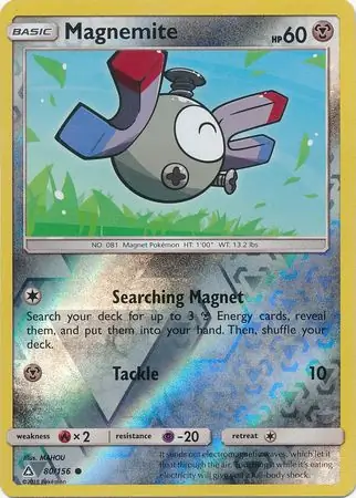 Magnemite Reverse Holo Pokemon card from Ultra Prism