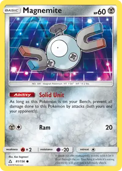 Magnemite Pokemon card from Ultra Prism