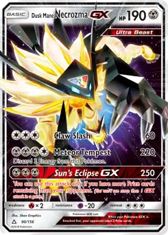 Dusk Mane Necrozma GX Pokemon card from Ultra Prism