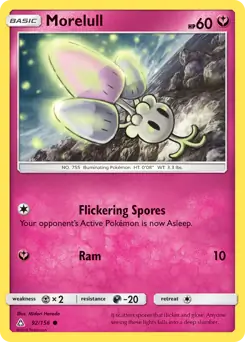 Morelull Pokemon card from Ultra Prism