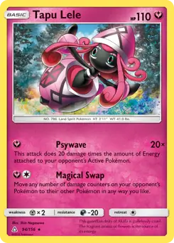 Tapu Lele Pokemon card from Ultra Prism