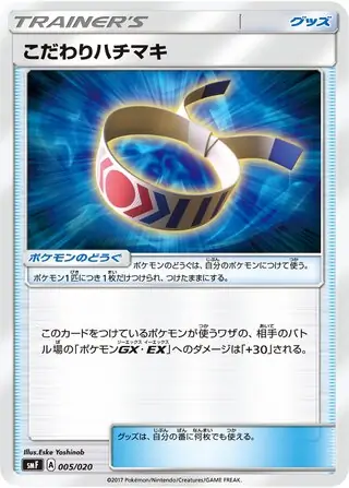 Choice Band Pokemon card from Ultra Sun & Ultra Moon Premium Trainer Box