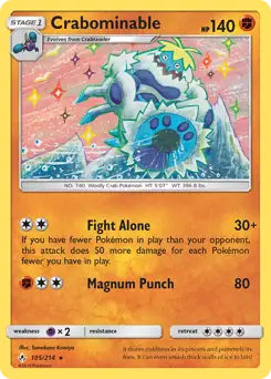 Crabominable Pokemon card from Unbroken Bonds