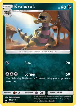 Krokorok Pokemon card from Unbroken Bonds