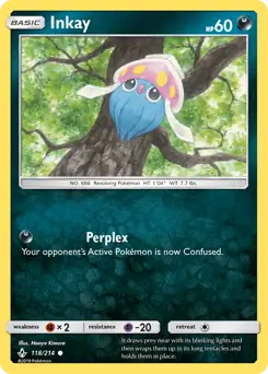 Inkay Pokemon card from Unbroken Bonds