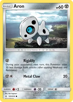 Aron Pokemon card from Unbroken Bonds