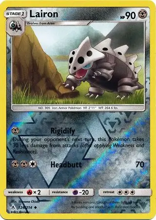 Lairon Reverse Holo Pokemon card from Unbroken Bonds