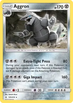 Aggron Pokemon card from Unbroken Bonds