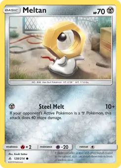Meltan Pokemon card from Unbroken Bonds