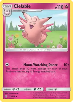 Clefable Pokemon card from Unbroken Bonds