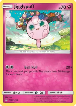 Jigglypuff Pokemon card from Unbroken Bonds