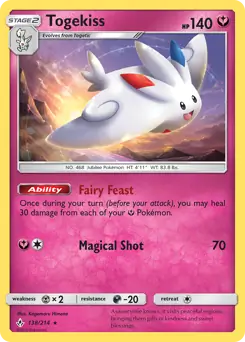 Togekiss Pokemon card from Unbroken Bonds