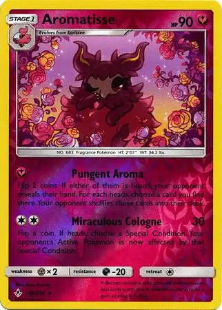 Aromatisse Reverse Holo Pokemon card from Unbroken Bonds