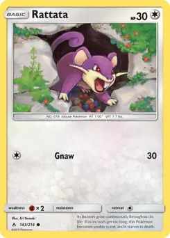 Rattata Pokemon card from Unbroken Bonds