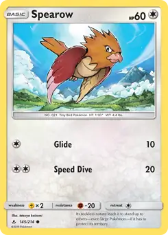 Spearow Pokemon card from Unbroken Bonds