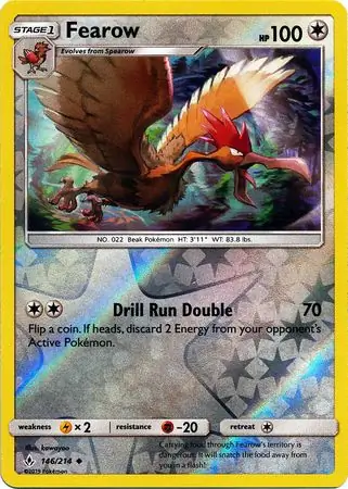 Fearow Reverse Holo Pokemon card from Unbroken Bonds