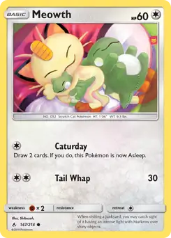 Meowth Pokemon card from Unbroken Bonds