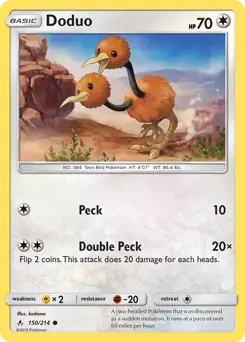 Doduo Pokemon card from Unbroken Bonds