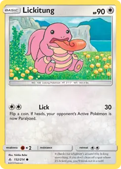 Lickitung Pokemon card from Unbroken Bonds