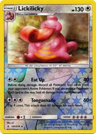 Lickilicky Reverse Holo Pokemon card from Unbroken Bonds