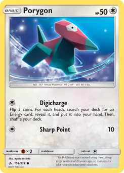 Porygon Pokemon card from Unbroken Bonds