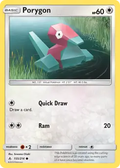 Porygon Pokemon card from Unbroken Bonds