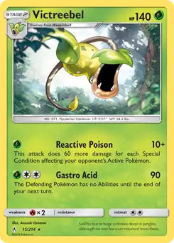 Victreebel Pokemon card from Unbroken Bonds
